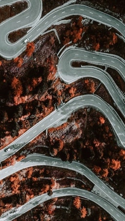 Winding Road from Above