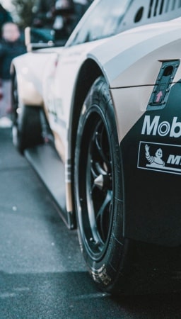 Race Car on Grid